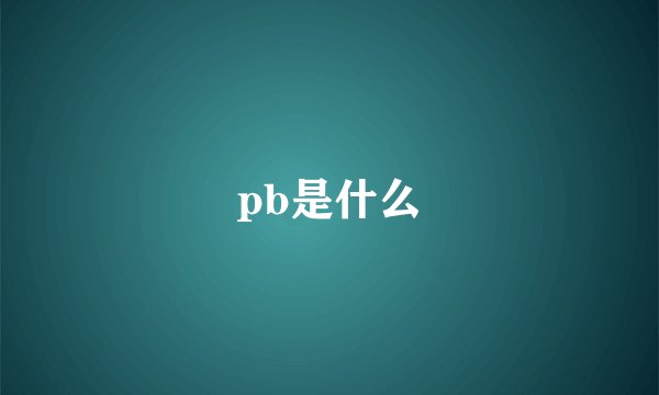 pb是什么