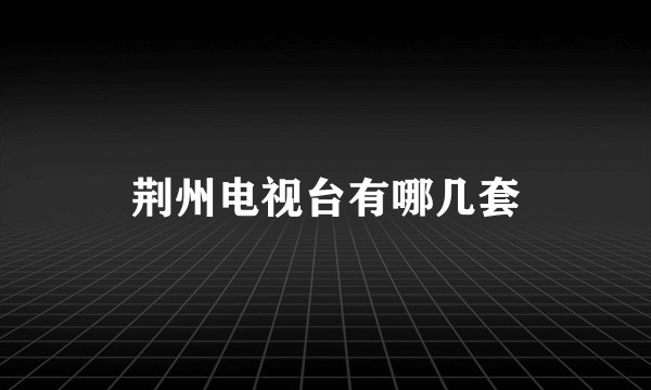 荆州电视台有哪几套